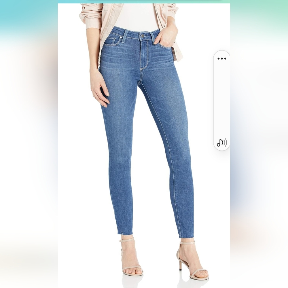 New Paige jeans hoxton crop high rise ultra skinny Transcend Vintage  Size 24
